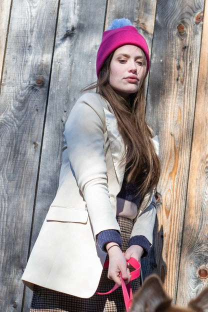 Red Mountain Syrah Winter Hat with Pom Pop